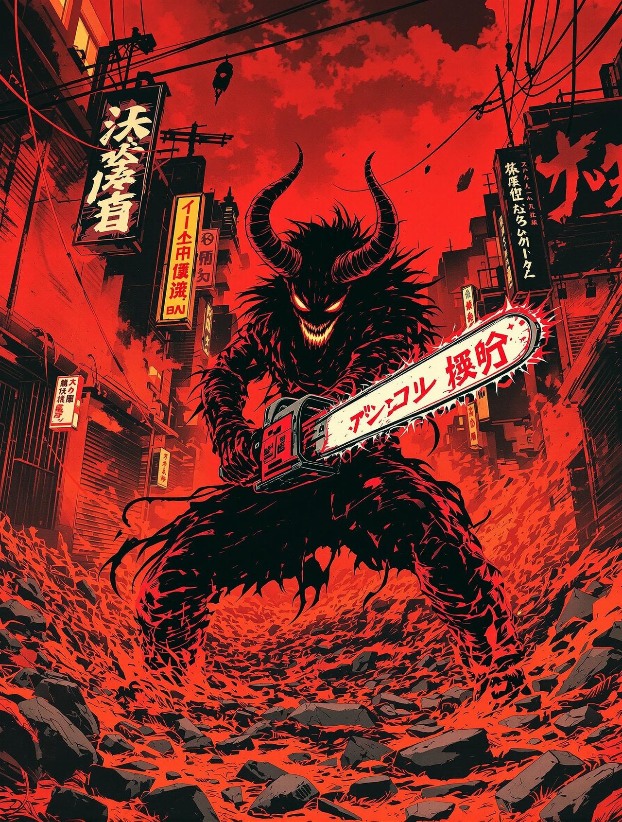 动态漫画 - 电锯人 电锯人 - 黑暗、奇幻漫画封面